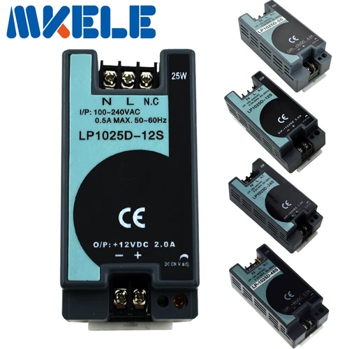 Imagen 2 del producto Serie LP 25W 50W 100W 150W 300W 500W carril Din fuente de alimentación conmutada de salida única AC DC 5V 12V 24V 48V fuente de alimentación conmutada