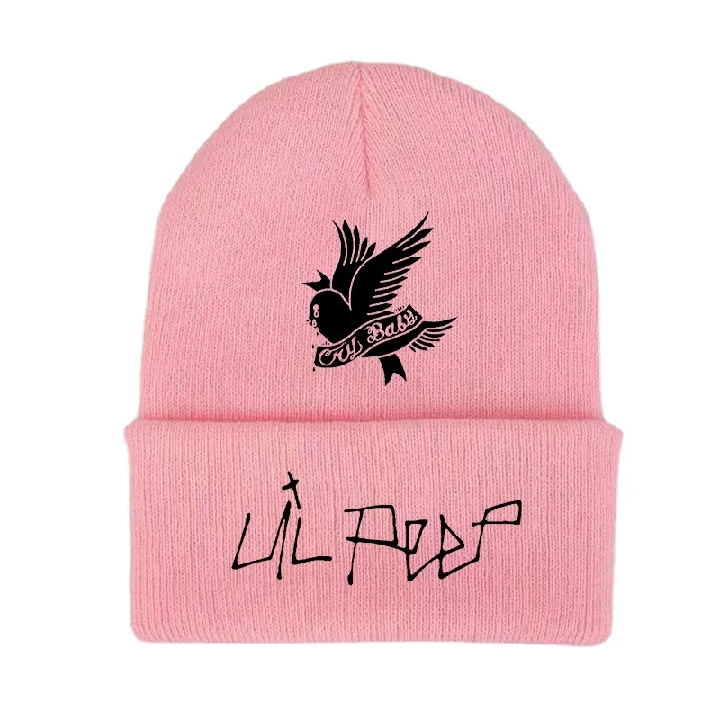 Lil Peep Beanie Love lil.peep зимняя теплая шапка, облегающая шапка с рисунком шапки унисекс