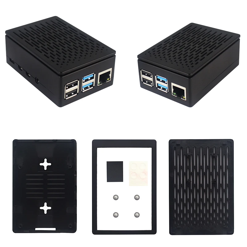 Raspberry Pi 4 ABS Case Dual Use with LCD or Fan Plastic Shell for Raspberry Pi 4 Model B