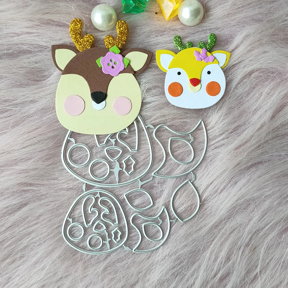 

New Christmas deer metal cutting die mould scrapbook decoration embossed photo album decoration card making DIY handicrafts