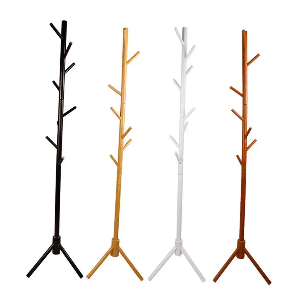 Clothes Hanger Coat Rack Hat Hanger Hallstand Hat Rack Floor Pine Coat Stand Convenient Hanger For Home Office