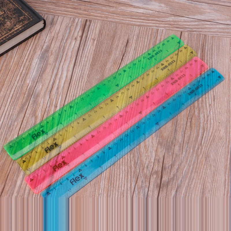 Morbido 30 centimetri Righello Multicolore Flessibile Cancelleria Righello Scuola Forniture per Ufficio