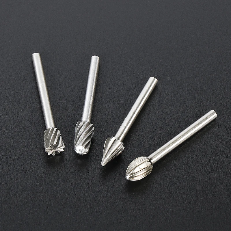 Imagem -06 - Hss Rotary Burr Mill Cutter Routing Router Bit Mini Broca Acessórios para Ferramentas Rotativas Carpintaria Metalworking com Caixa 10 Pcs Set