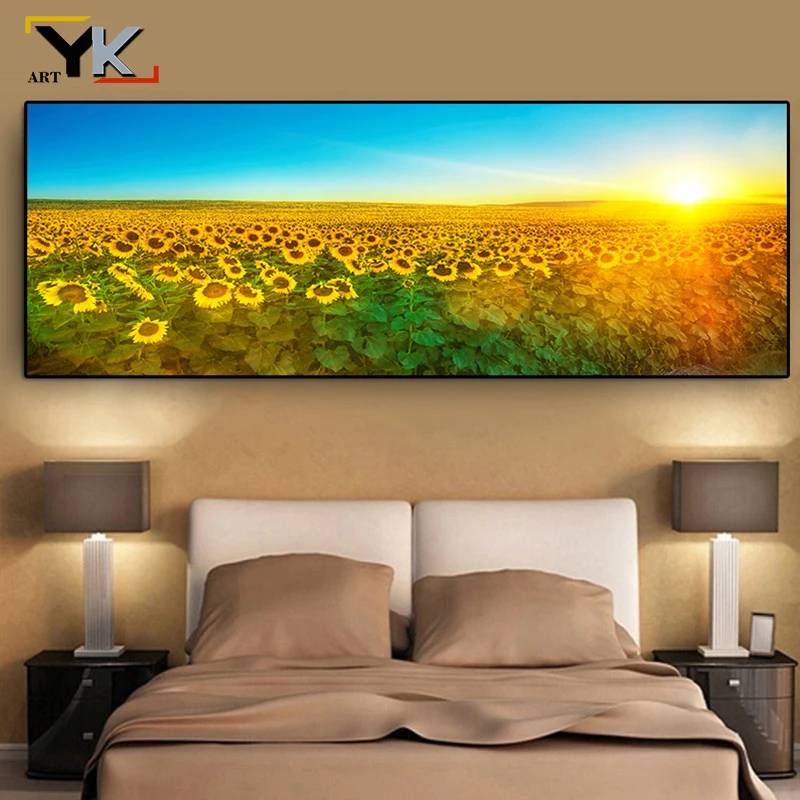 Brilliant Sunflower Canvas Paintings Home Decor Wall Art Print And Poster Brilliant Sunflower Pictures For Living Room No Frame