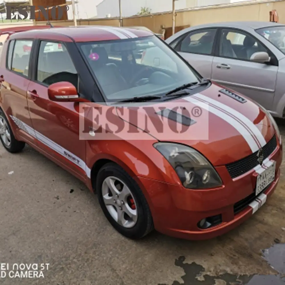 Cubiertas de capó de coche a rayas, calcomanía deportiva de vinilo, pegatina decorativa para la cabeza, accesorios para coche, 23 cm x 120 cm, gran