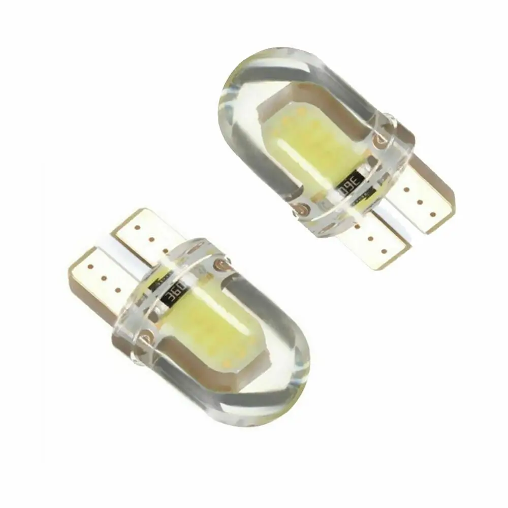 Wholesale 50Pcs/lot LED T10 194 168 W5W COB 8SMD CANBUS Silica Bright White License Light Bulbs