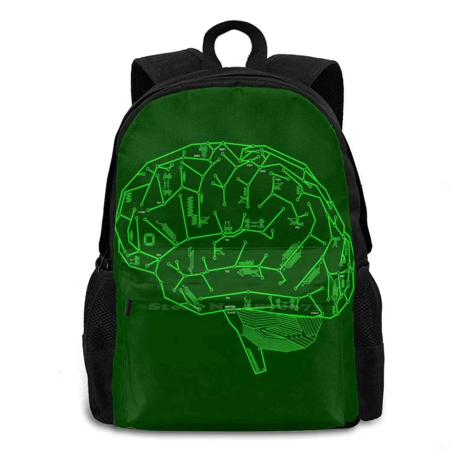 Hard-Wired School Bags For Teenage Girls Laptop Travel Bags Brain Electronics Electrical Cortex Wiring Wired Computer Program