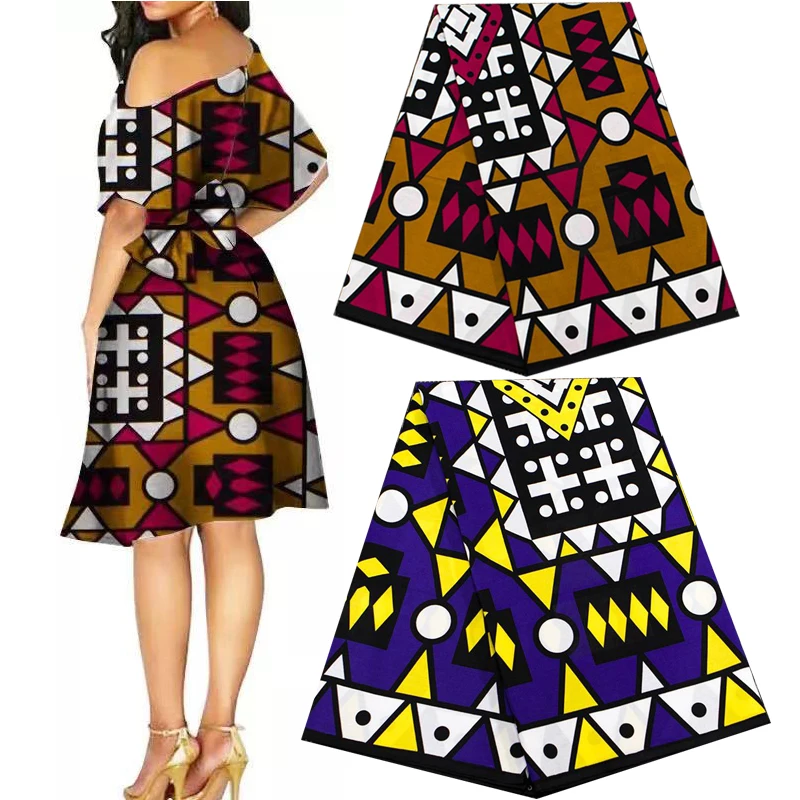 Africain Wax Fabric Ankara Prints Wrap Sewing Wedding Dress Home Decoration DIY Patchwork 100% Cotton Best Quality Tissu By Yard