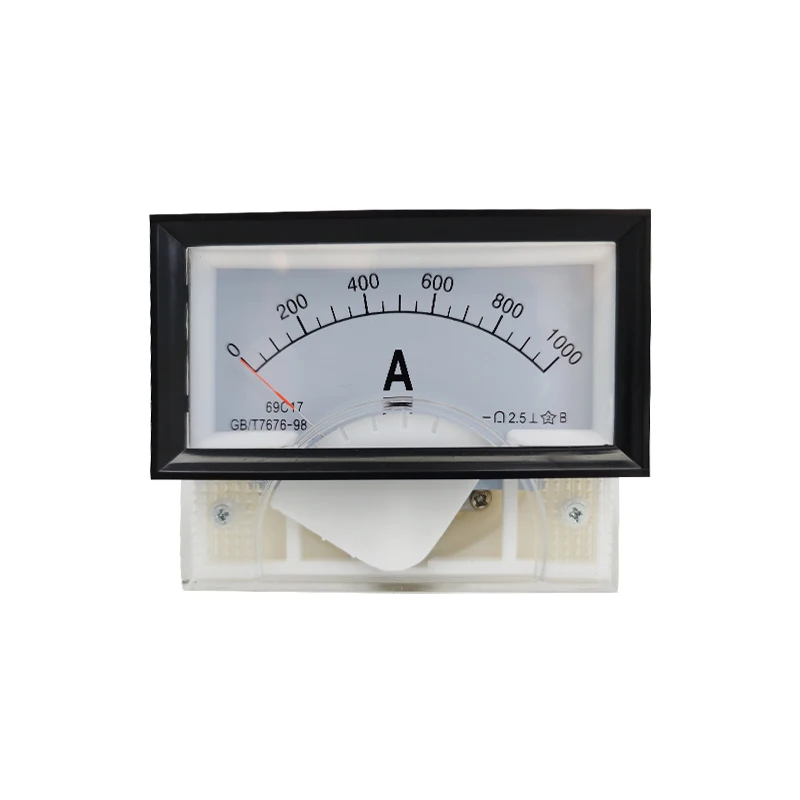 

1PC 69C17-A 50A 100A 500A 1000A/75mV DC Analog Meter Panel AMP Gauge DC Ammeter Use with Shunt Current Meter 85*46MM Amperimetro