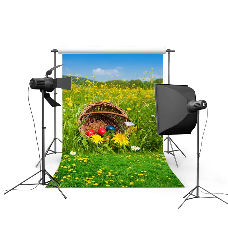 

Flower wild field photography backgrounds polyester baby boy photo backdrop of photographic studio accessories photophone GE-048