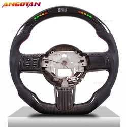 Sports Car Steering Wheel for Mazda MX5  Carbon Fiber Perforated Real Leather Wheel (WITHOUT BUTTON)