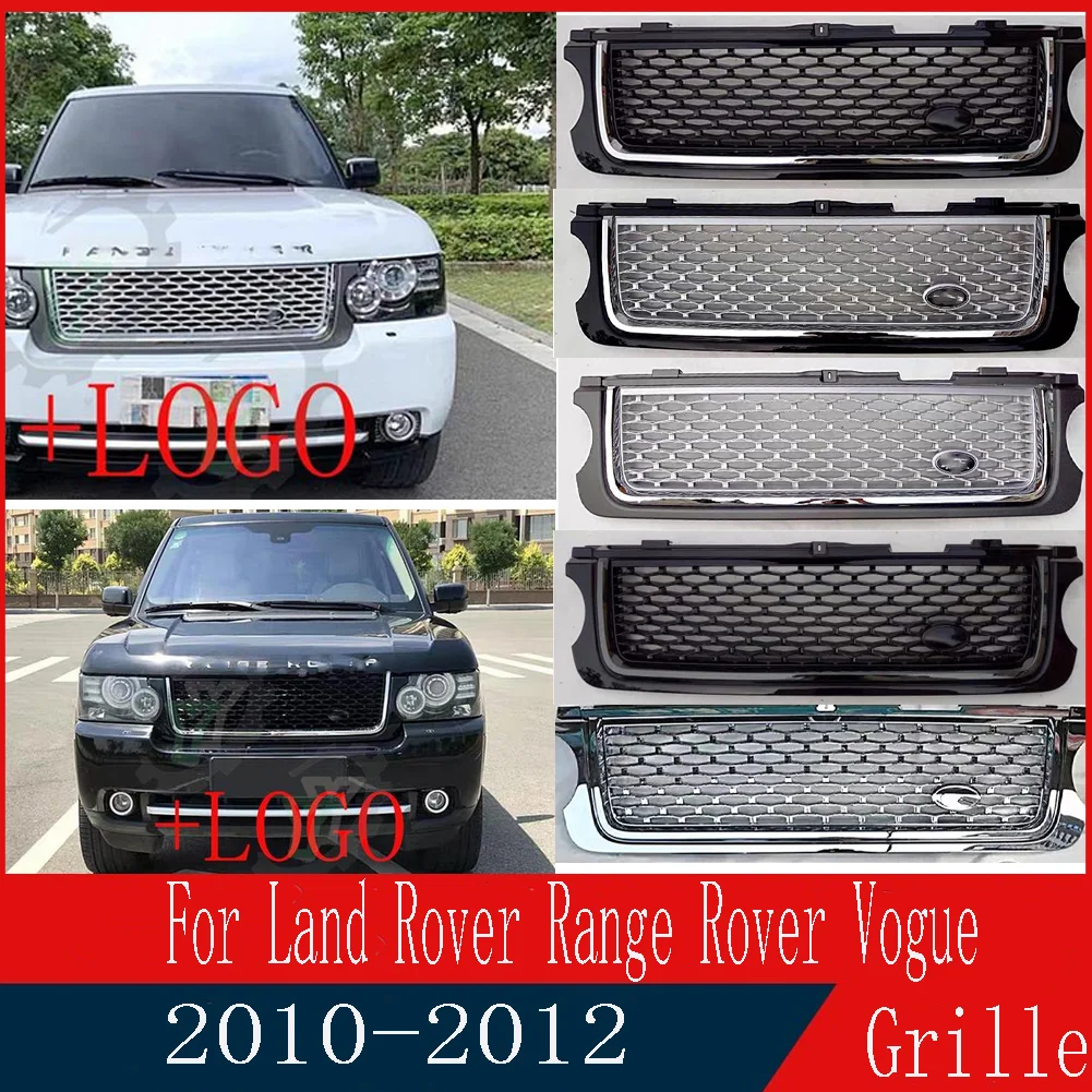 Modified For Range Rover Radiator Grille For Range Rover Vogue L322 2010 2011 2012 Auto Cover Front Racing Grille Grills Mesh