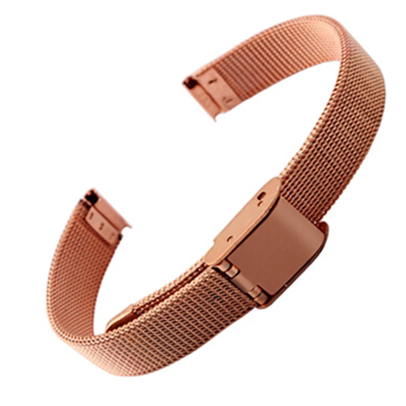 small Milan mesh stainless steel watchband for fossil child gril‘s bracelet straps 6mm 8mm 10mm 12mm silver gold gold