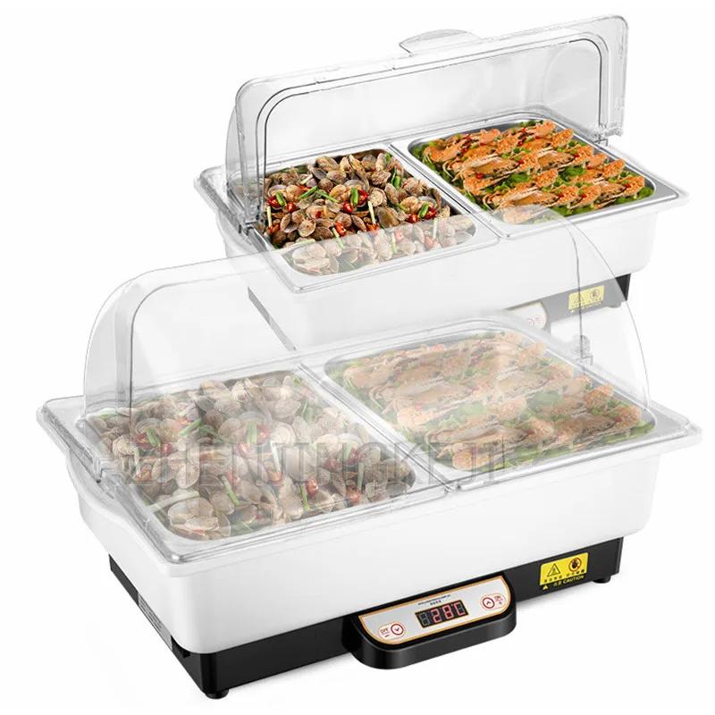 

220V Stainless Steel Self-Service Stove Integrated Electric Heating Hotel Breakfast Stove half Clamshell Constant Temperature