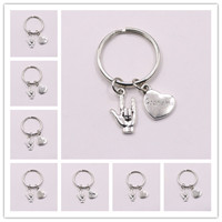 Family Gift, ASL I Love You Keychain Family Personalized,  Dad,MOM.sister.brother.aunt,Uncle.daughter.Grandma Grandpa
