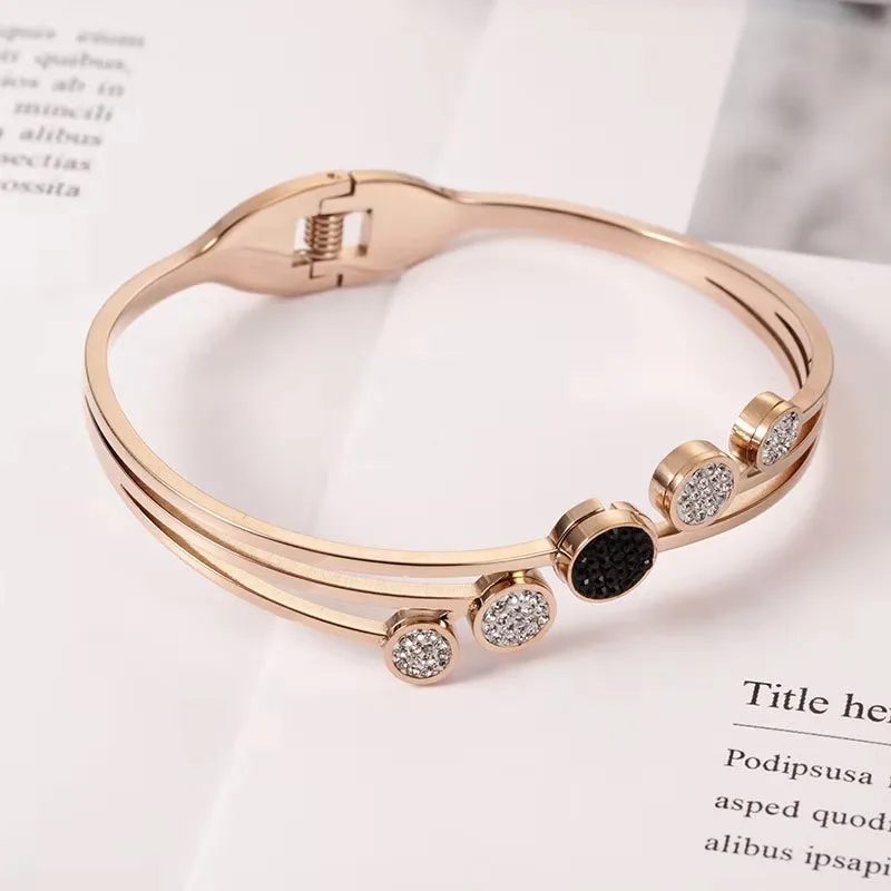 Cuff Bracelets For Women Stainless Steel Fashion Jewelry Accessories