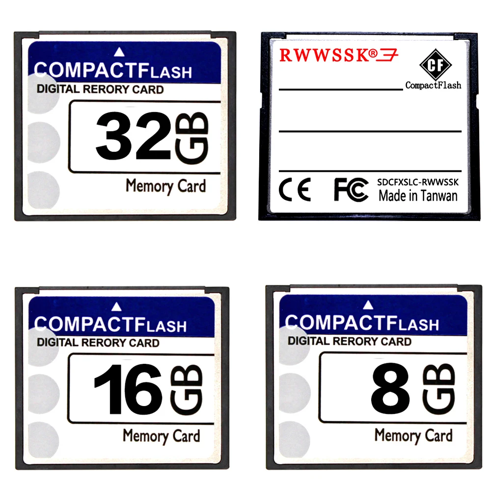 RWWSSK original Compact Flash CF Card 128MB 256MB 1GB 2GB 4GB 8GB 16GB 32GB 64GB cf Memory Card Full capacity