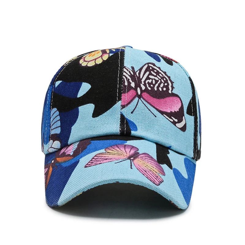 FS Stylish Colorful Leaf Butterfly Print Baseball Caps For Men Outdoor Sports Trucker Cap Leisure Travel Women Hat Gorras Hombre