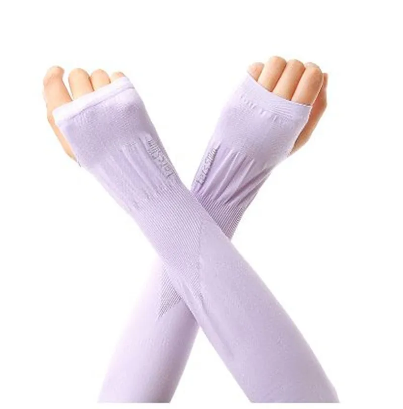 2 Pcs/Set New Style Summer Ice Silk Arm Sleeve For Female Sunscreen Women's Sporting Riding Cuff UV Protection Arm Manches