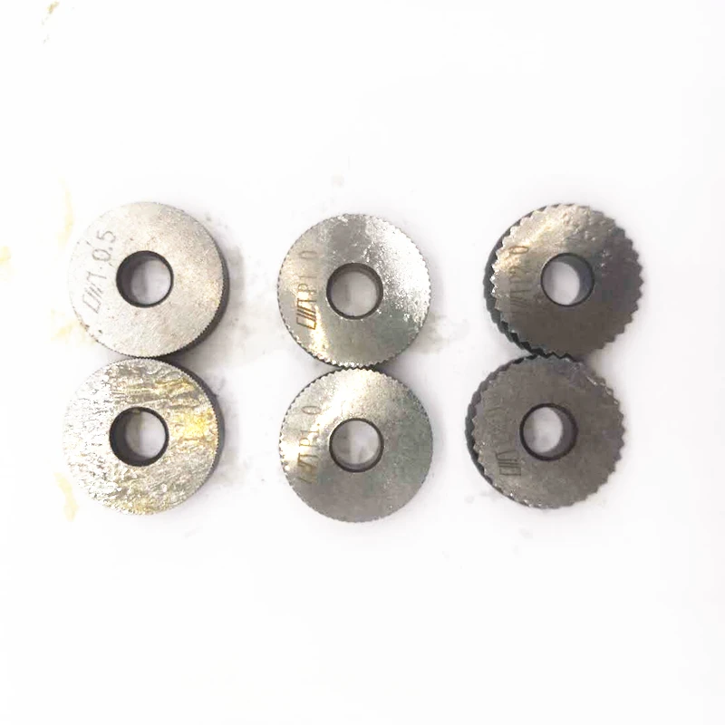 Dual Wheel Knurling Tool Kit 7pcs 0.5mm 1mm 2mm Wheel Linear Pitch Knurl Set Steel Lathe Cutter Wheel Knurling Tool Set