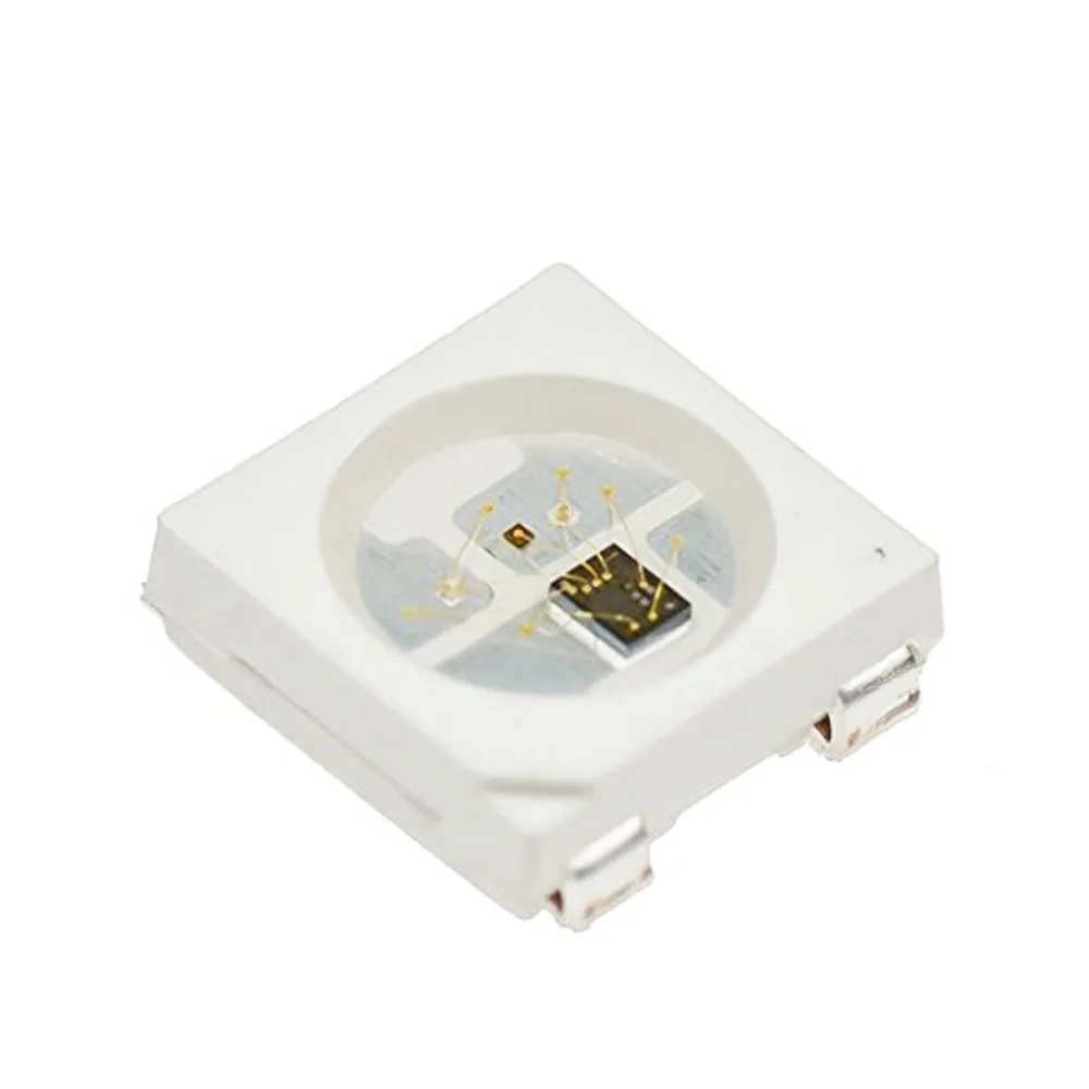 10-1000PCS WS2812B RGB LED Chip 5050SMD WS2812 Individually Addressable Black/White PCB Chip Pixels DC5V