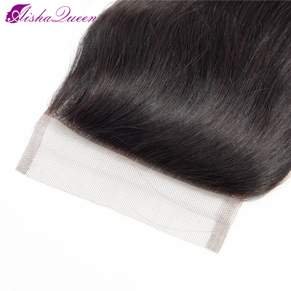 Peruvian Human Hair Closure 4*4 Lace Closure Body Wave swiss Lace Closure 10-24 Inch Free Part Non-Remy Hair Weaving