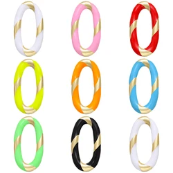 ZHUKOU 11.5x22mm brass oval gorgeous ribbon earrings charms for women DIY handmade necklace earrings jewelry accessories VD741