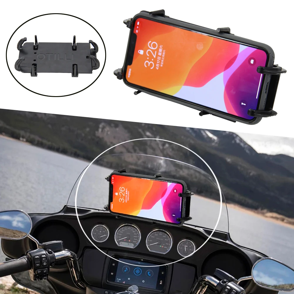 

NEW Black Motorcycle Mobile Phone Holder Mount Navigation Bracket GPS FOR BMW FOR HONDA FOR YAMAHA FOR KAWASAKI