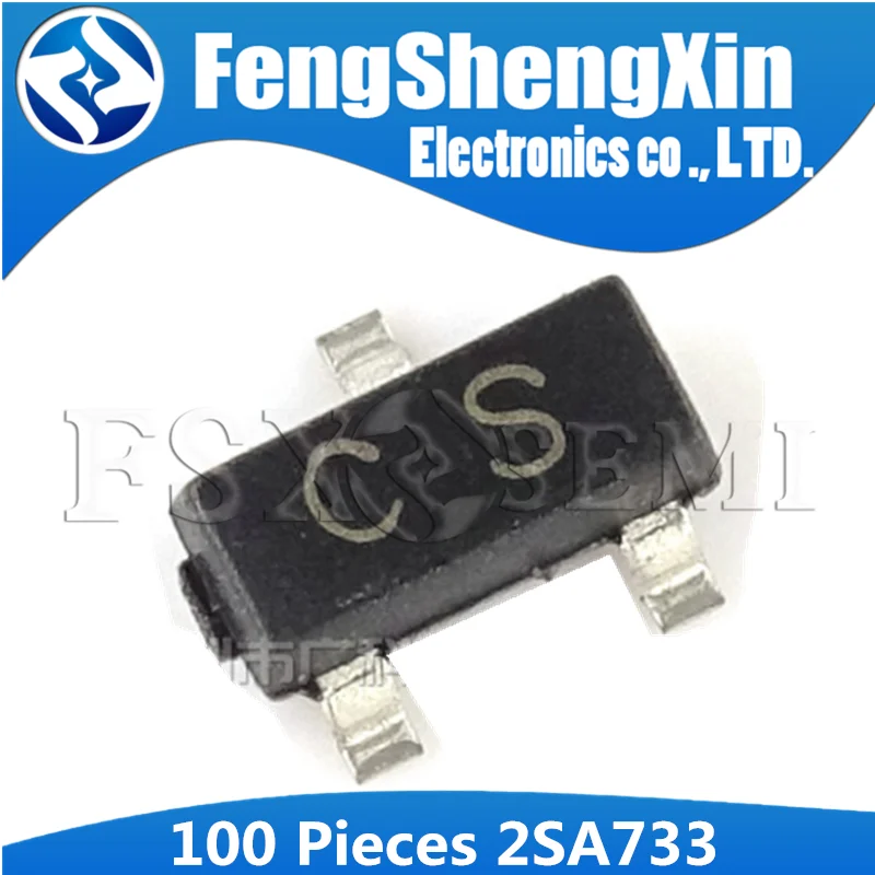 100PCS MMBTA733 2SA733 SOT23 A733 SOT SMD SOT-23 CS 2SD882 2SB772 D882 B772  transistor