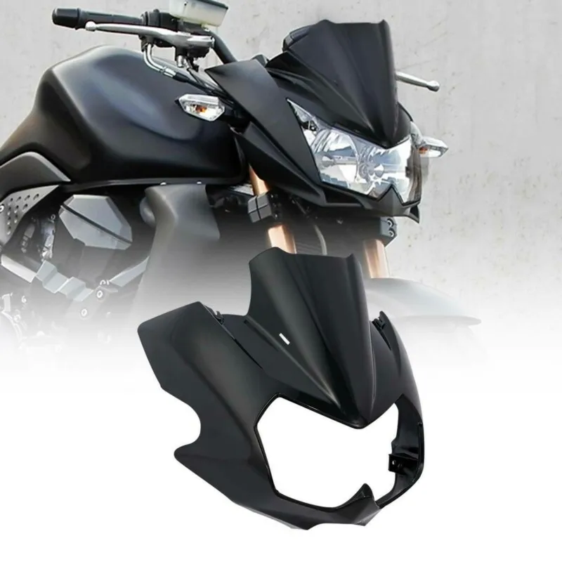 

Motorcycle ABS Upper Front Fairing Cowl Nose Cockpit Mask For Kawasaki Z750 2004-2006 2005 Vivid Black Blue White