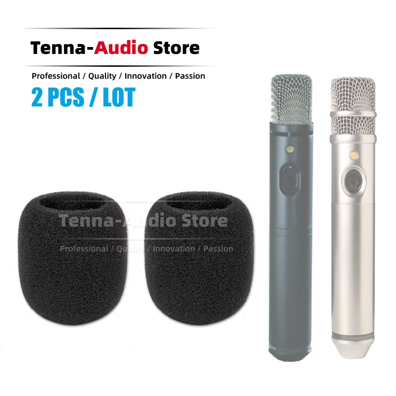 2PCS Windshield Microphone Cover Sponge Foam Anti Pop Filter Windproof For RODE NT3 M3 NT 3 M 3 Recording Shield Mic Windscreen