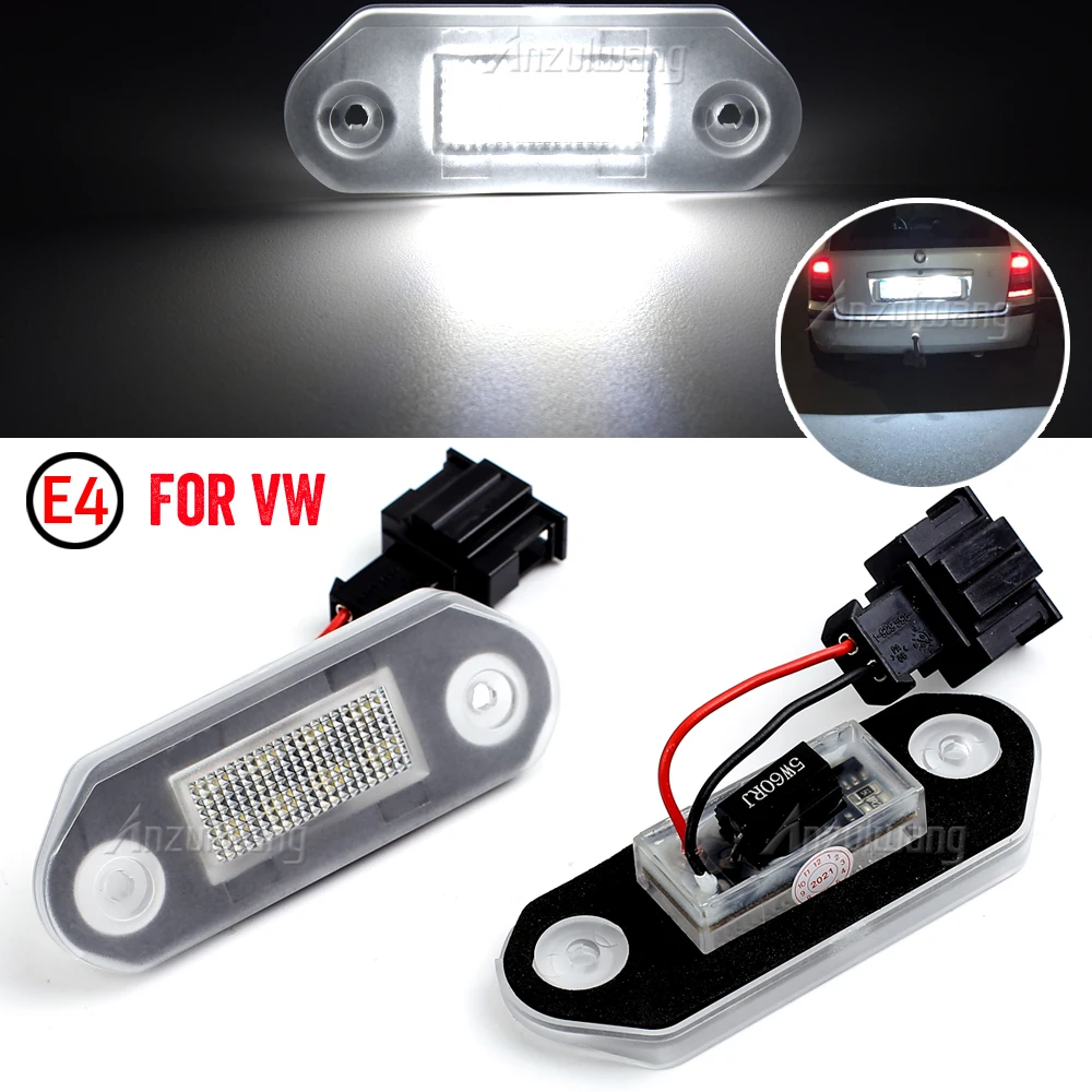 For VW Golf MK3 for Skoda Octavia I Auto Illumination Licence Plate Parts LED Car License Number Plate Light Lamp Bulbs