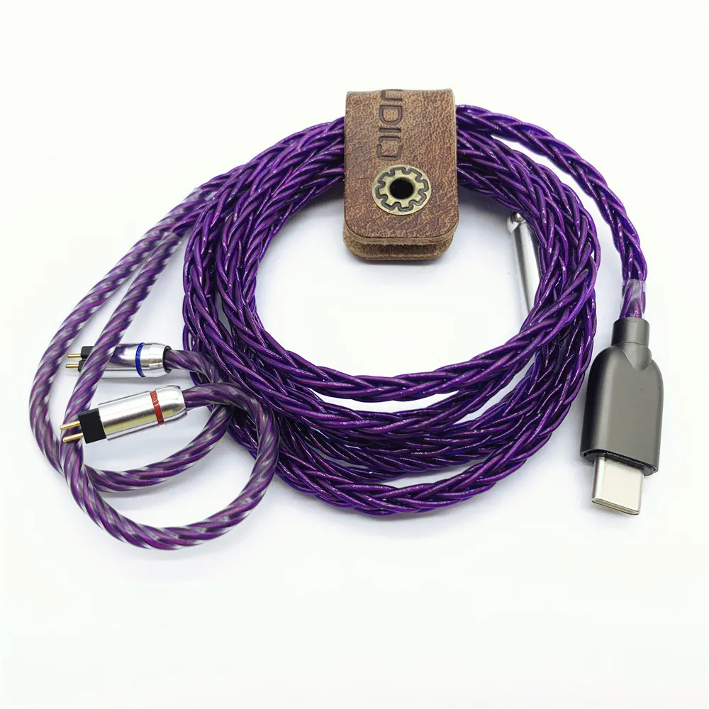 Diy наушники обновленный кабель 8 ядер MMCX IM50 IE80 0,78 мм 2pin 0,75 мм TF10 A2DC фиолетовый кабель