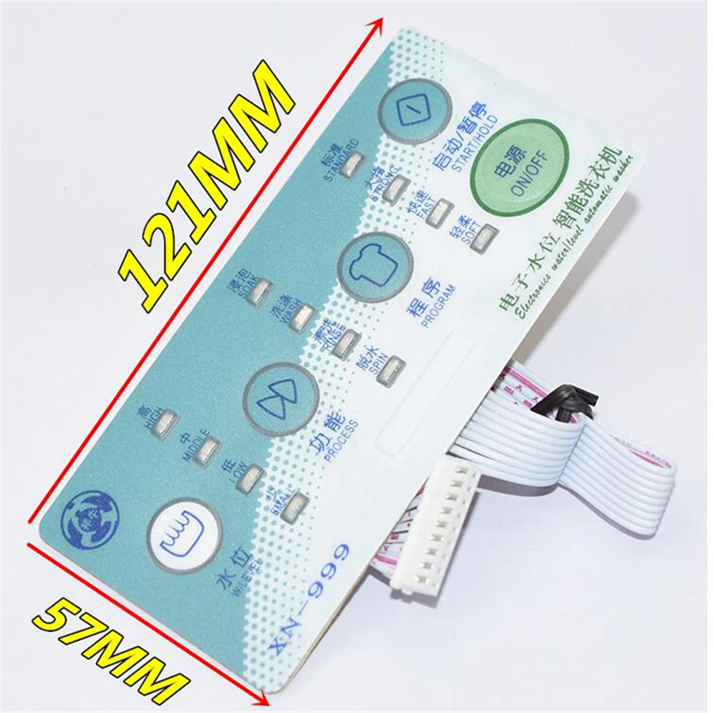 12.1*5.7cm Intelligent Button panel XN-999 Auto Washing Machine Embedded Universal Control Panel Replacement