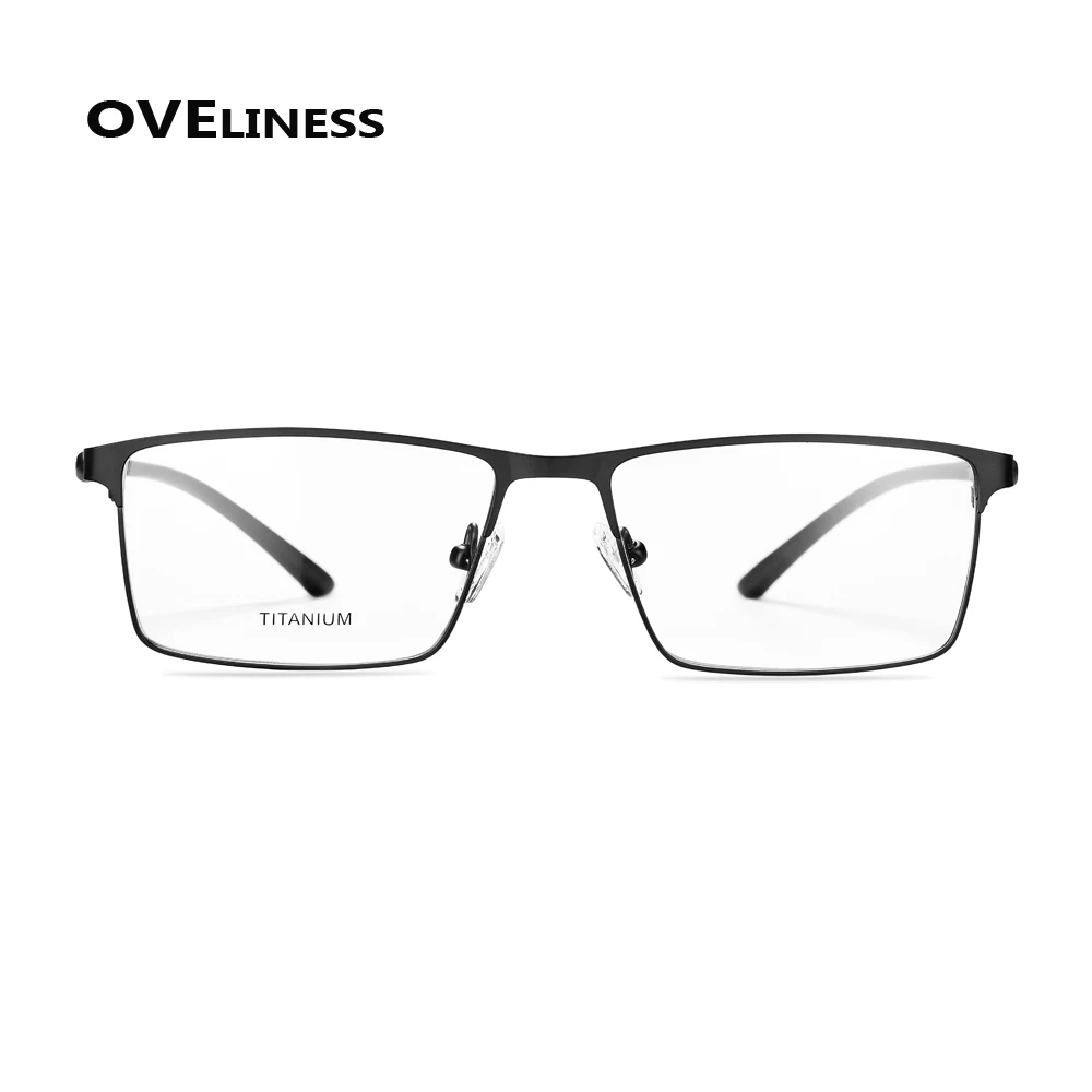 2020 Square Titanium Alloy eye glasses frame Men Optical eyeglasses Myopia Prescription glass Male Metal Full Screwless eyewear