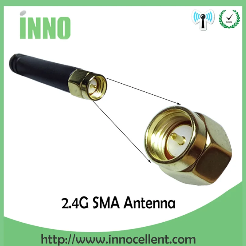 EOTH 2pcs 2.4g antenna 2~3dbi sma male wlan wifi 2.4ghz antene IPX ipex 1 SMA female pigtail Extension Cable iot module antena