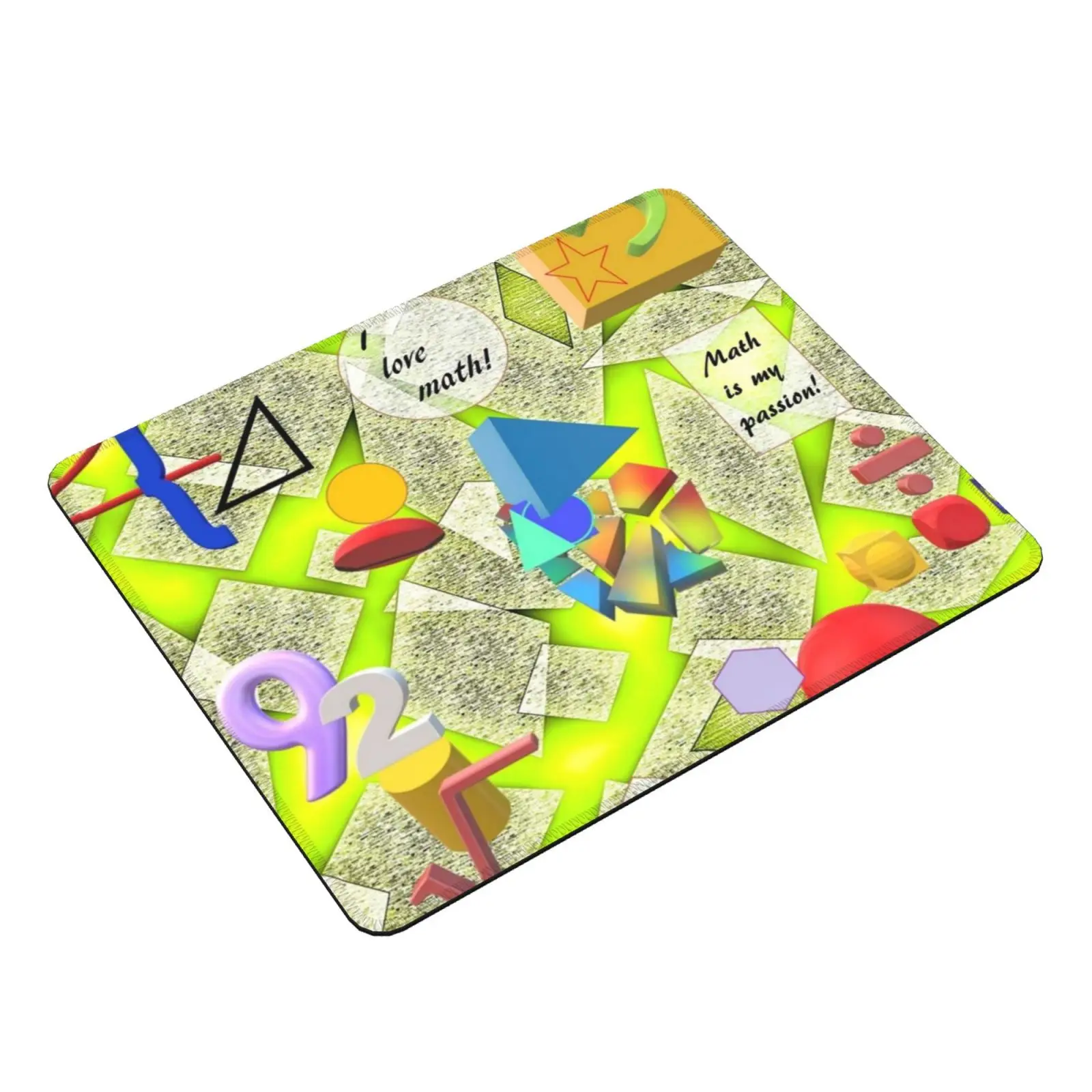 I Love Math Mouse Pad DIY Print Math Mathematics I Love Math Geometric Algebra Addition Subtraction