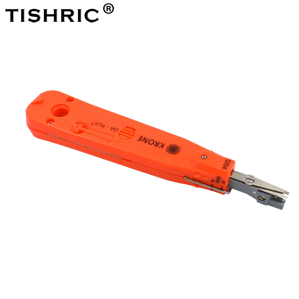 TISHRIC-Herramienta de red Original, crimpadora de Cable Krone, tipo estándar, RJ45, RJ11, Punch Down, lsa-plus