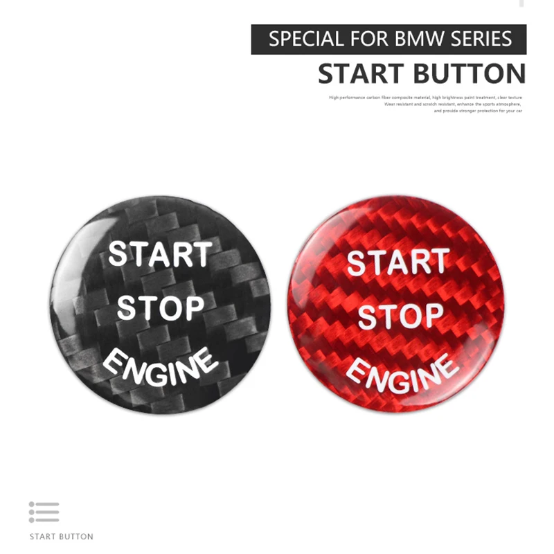 

Крышка кнопки включения и остановки двигателя для BMW E90, E91, E92, E93, E60, E83, E84, E89, стикер для внутренней отделки автомобиля из углеродного волокна, Стайлинг автомобиля