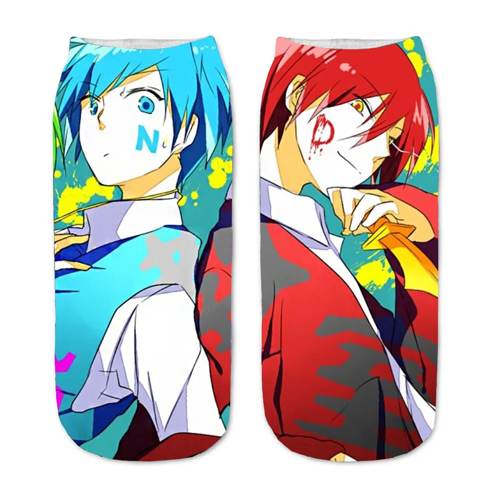 Socks Anime Assassination Classroom 3D Printed Cartoon Straight Socks Men Women teenager Party Short Sock Kawaii Ankle Sock