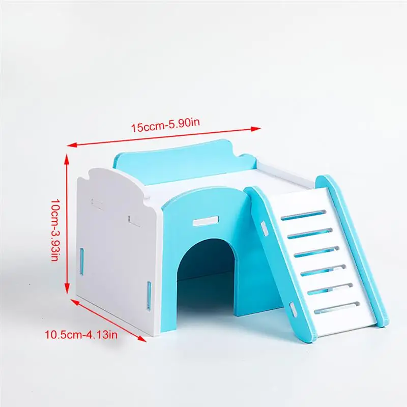 Hamster House Washable Funny DIY Small Animal Hamster House with Ladder Slide for Guinea Pig Hamster Accessories Hamster Cage