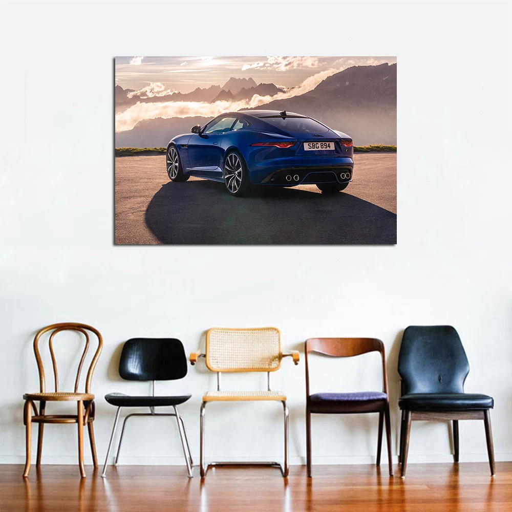 Jaguar F-Type Supercar Poster and Print Canvas Painting Wall Art Modern Home Decorations