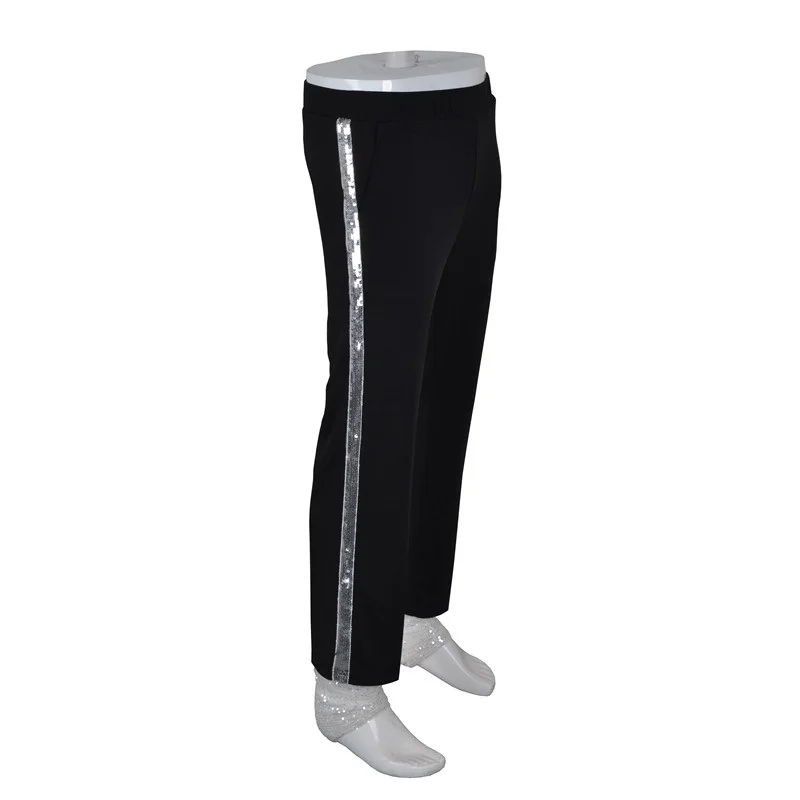 Pantalon de cosplay Michael Jackson sur mesure, Billie Jean, Sliver Straight, Casual Stripe Pants, Costume Accessrespiration, MJ Pants, 3 Colors