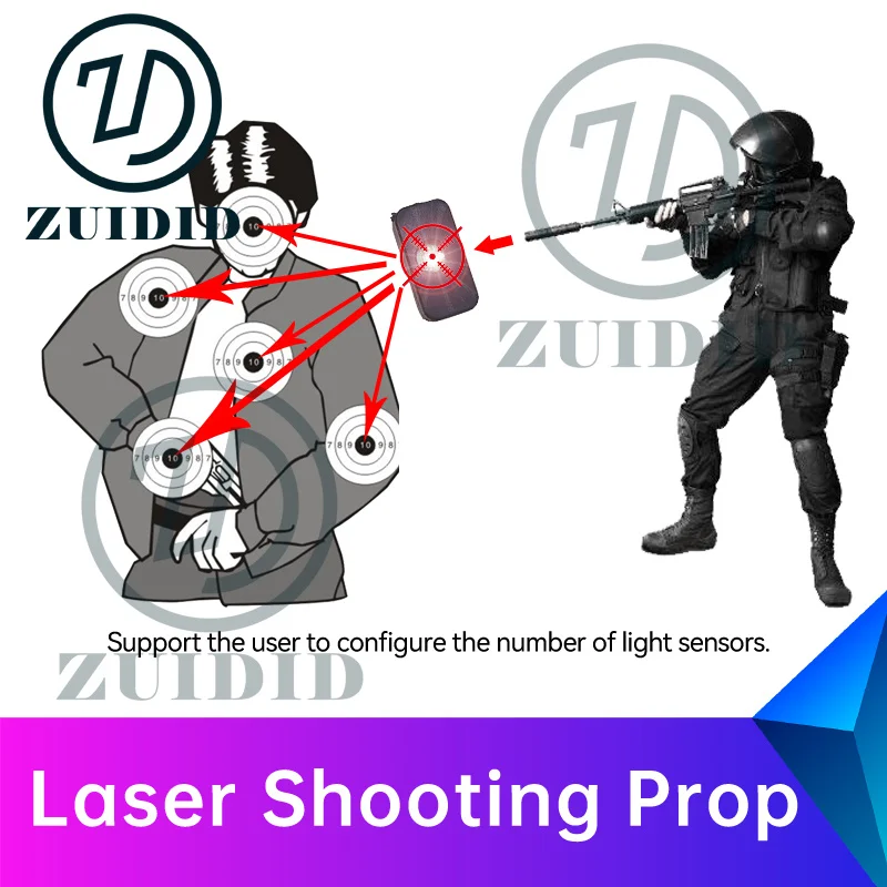 Imagem -04 - Zuidid Escapar Sala Adereços Laser Tiro Prop Atinge o Número de Vezes o Nível de Dificuldade Está Definido para Desbloquear Jogo de Fuga