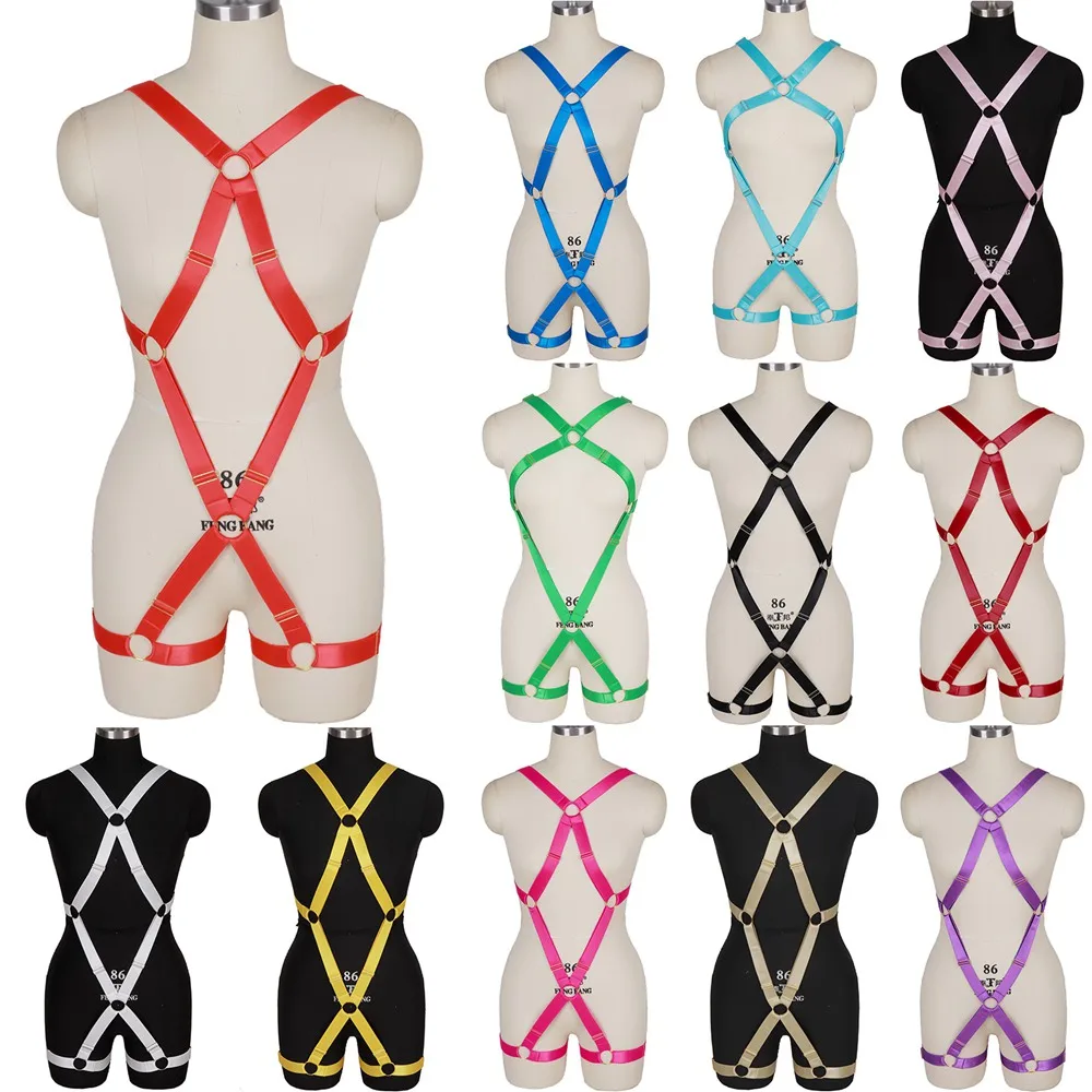 

Erotic Lingerie Full Body Harness Sexy Underwear Goth Harness Sexy Body Stockings Bondage Suspenders Belt Harness Bra Stocking