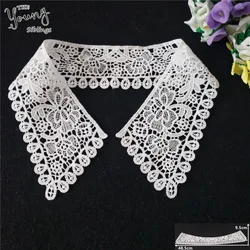 New arrive White Hollow out Lace Neckline Fabric Embroidery Applique Lace Collar Sewing DIY Dresses Accessories Craft supplies