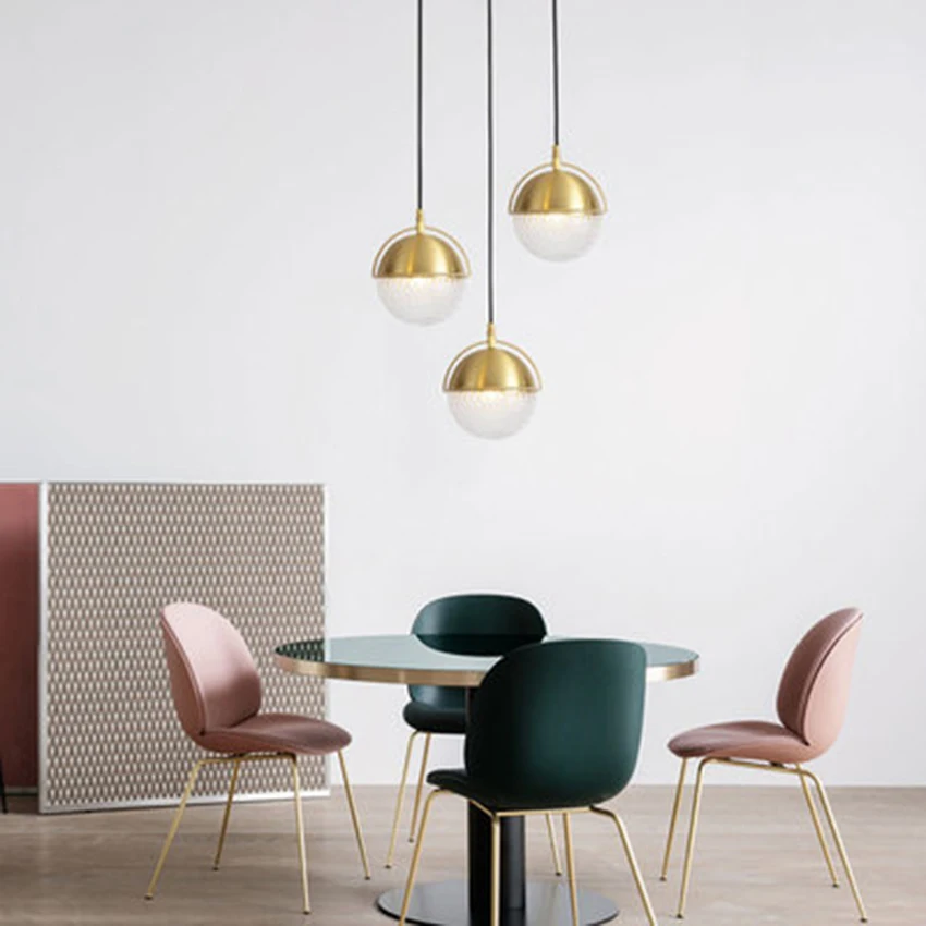 Modern Creative LED All Copper Water Pattern Pendant Lights Lighting Postmodern Living Room Lamp Bedroom Decor Light Fixtures