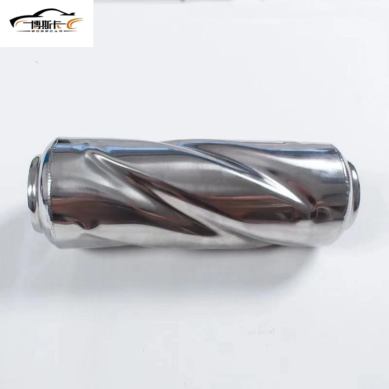 

new three generationsUniversal Auto Car Middle Exhaust Muffler Tornado Dissipative Silencer Pipe Stainless 2" (51 63mm)