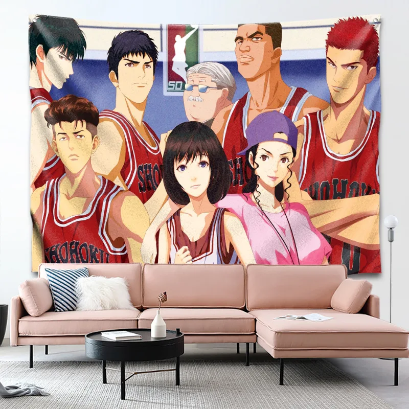 Slam Dunk Funny cartoon Blanket Tapestry 3D Printed Tapestrying Rectangular Home Decor Wall Hanging style-3