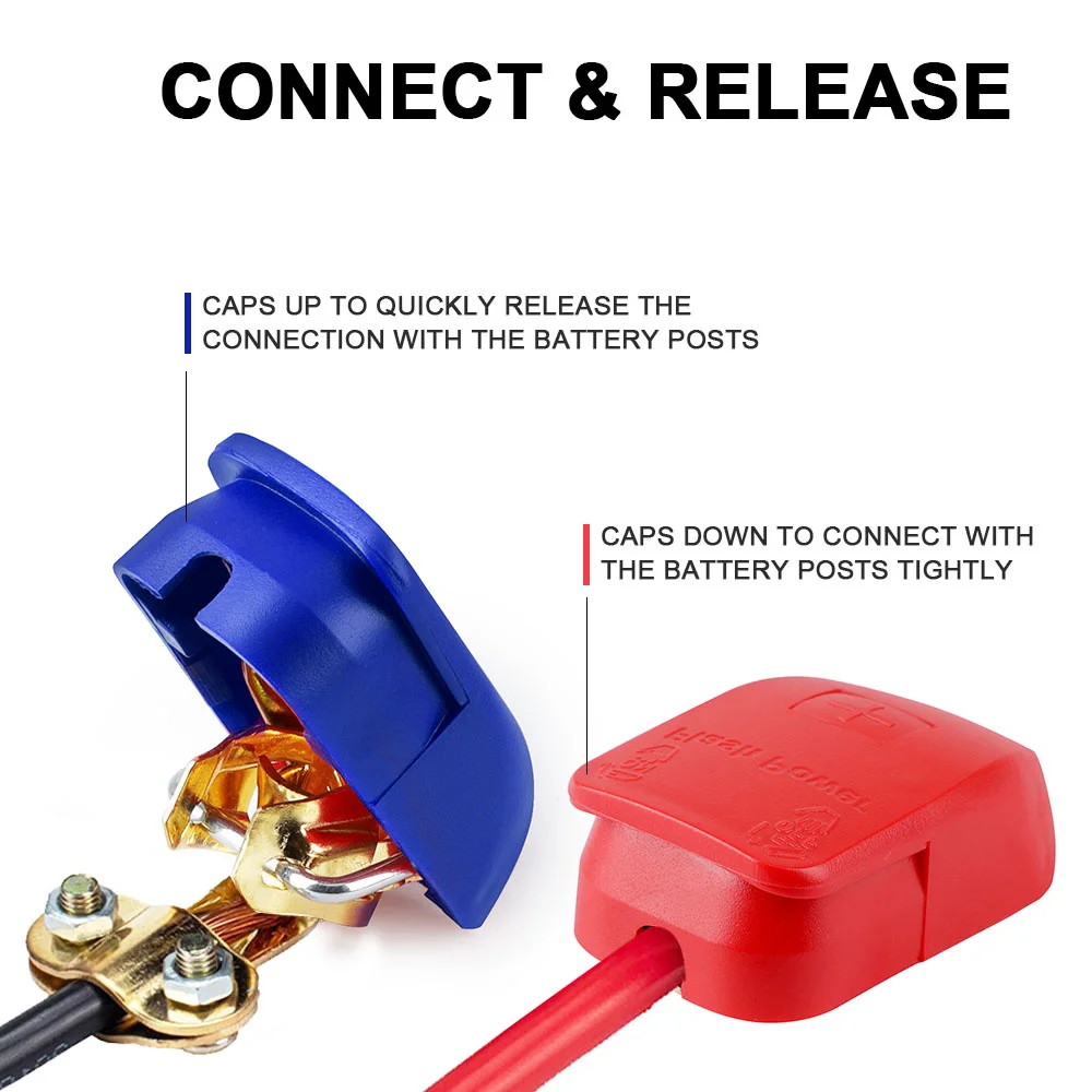 Batterie de voiture politiquement als pour voiture, caravane, bateau, moto, électrode positive et négative, dégagement rapide, pinces de connecteur de levage